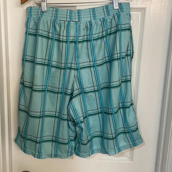 Hurley Plaid Drawstring Waist Athletic Shorts Sz L - Picture 2 of 8